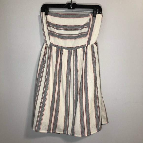Socialite Dresses & Skirts - Socialite Strapless Cotton Striped Dress